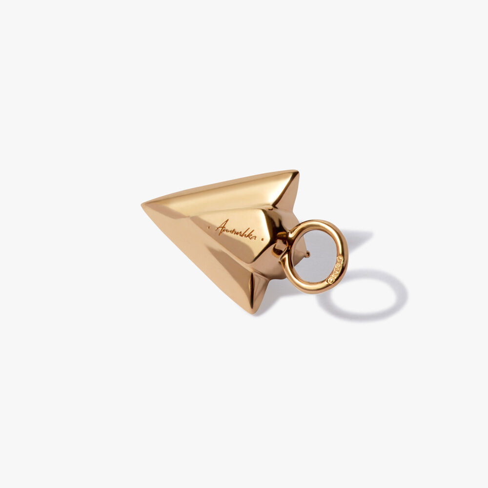 Flight 18ct Yellow Gold Diamond Arrow Earring Drops | Annoushka jewelley